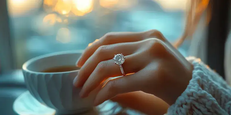 Pierścionek zaręczynowy na której ręce